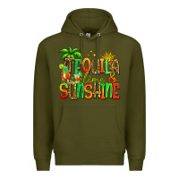 Army Green tequila lime and sunshine summer Premium Hoodie - Jasminsmagicworld