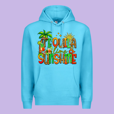 Tequila Lime And Sunshine Summer Premium Hoodie Designed By Jasminsmagicworld