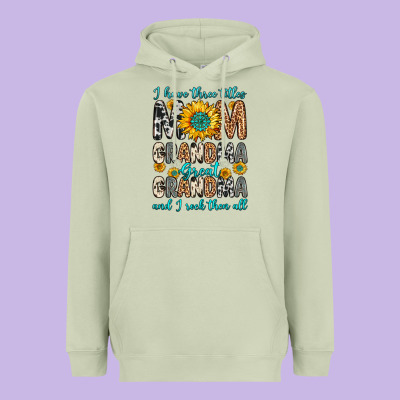 I Have Three Tittles Mom Grandma Great Grandma Heavyweight Hoodie Designed By Zillion Design Studio