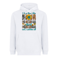White i have three tittles mom grandma great grandma Heavyweight Hoodie - Zillion Design Studio