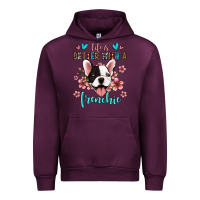 Mauve Wine life is better with a frenchie Urban Hoodie - Jasminsmagicworld
