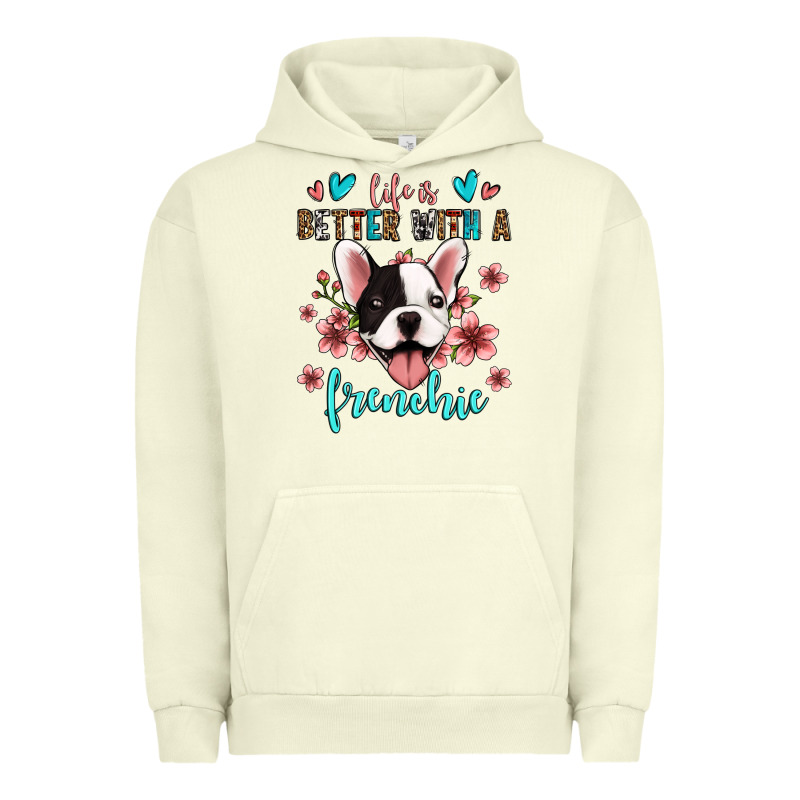 Life Is Better With A Frenchie Urban Hoodie by Jasminsmagicworld | Teevron