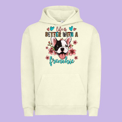 Life Is Better With A Frenchie Urban Hoodie Designed By Jasminsmagicworld