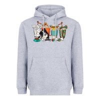 Heather Grey alaskan border collie dog coffee cups Heavyweight Hoodie - texasbilliewilder