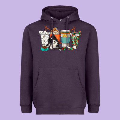 Heavyweight Hoodie alaskan border collie dog coffee cups