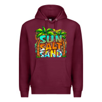Burgundy sun salt sand summer Premium Hoodie - Jasminsmagicworld