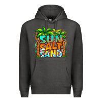 Charcoal Heather sun salt sand summer Premium Hoodie - Jasminsmagicworld