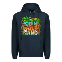 Navy sun salt sand summer Premium Hoodie - Jasminsmagicworld