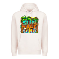 Pale Pink sun salt sand summer Premium Hoodie - Jasminsmagicworld