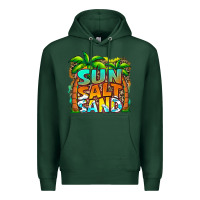 Sports Green sun salt sand summer Premium Hoodie - Jasminsmagicworld