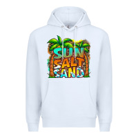 White sun salt sand summer Premium Hoodie - Jasminsmagicworld