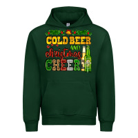 Forest Green cold beer and christmas cheer with beer bottles Urban Hoodie - AdoDesignShop