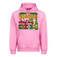 Fuchsia Pink cold beer and christmas cheer with beer bottles Urban Hoodie - AdoDesignShop
