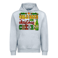 Heather Grey cold beer and christmas cheer with beer bottles Urban Hoodie - AdoDesignShop