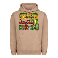 Pigment Burro cold beer and christmas cheer with beer bottles Urban Hoodie - AdoDesignShop