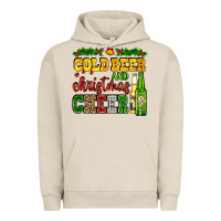 Pigment French Oak cold beer and christmas cheer with beer bottles Urban Hoodie - AdoDesignShop