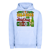 Pigment Grape Ice cold beer and christmas cheer with beer bottles Urban Hoodie - AdoDesignShop