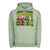 Cold Beer And Christmas Cheer With Beer Bottles Urban Hoodie | Teevron