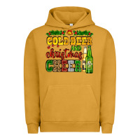 Pigment Peanut Butter cold beer and christmas cheer with beer bottles Urban Hoodie - AdoDesignShop