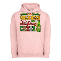 Pigment Salmon cold beer and christmas cheer with beer bottles Urban Hoodie - AdoDesignShop