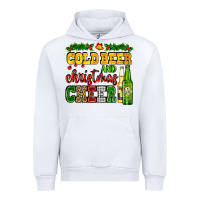 White cold beer and christmas cheer with beer bottles Urban Hoodie - AdoDesignShop