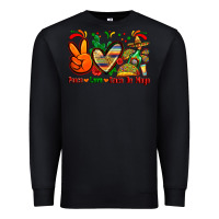 Black peace love cinco de mayo Premium Sweatshirt - Zillion Design Studio