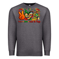 Charcoal Heather peace love cinco de mayo Premium Sweatshirt - Zillion Design Studio