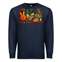 Navy peace love cinco de mayo Premium Sweatshirt - Zillion Design Studio