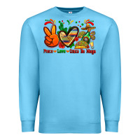 Ocean Blue peace love cinco de mayo Premium Sweatshirt - Zillion Design Studio