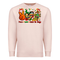 Pale Pink peace love cinco de mayo Premium Sweatshirt - Zillion Design Studio