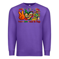Purple peace love cinco de mayo Premium Sweatshirt - Zillion Design Studio