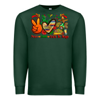 Sports Green peace love cinco de mayo Premium Sweatshirt - Zillion Design Studio