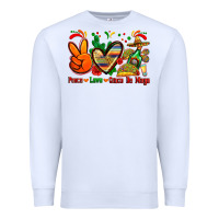 White peace love cinco de mayo Premium Sweatshirt - Zillion Design Studio