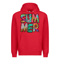 Red summer leopard tie dye Premium Hoodie - Jasminsmagicworld