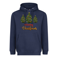 Navy merry christmas trees Heavyweight Hoodie - RanaPortraitStore