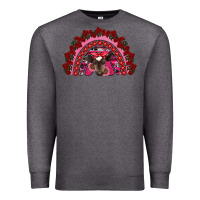 Charcoal Heather valentine's day baby cow rainbow Premium Sweatshirt - RanaPortraitStore