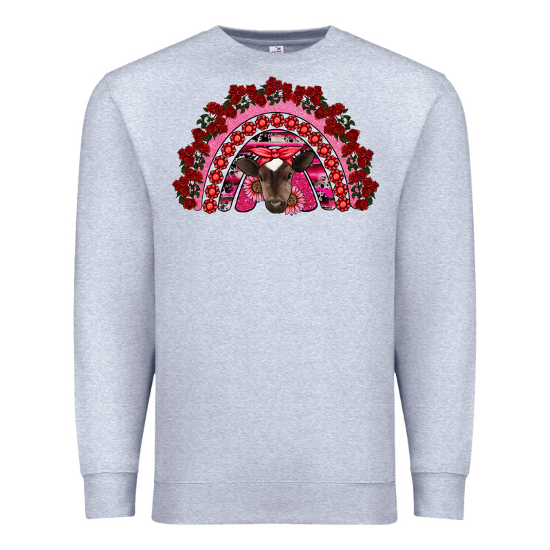 Valentine's Day Baby Cow Rainbow Premium Sweatshirt by RanaPortraitStore | Teevron