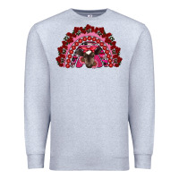 Heather Grey valentine's day baby cow rainbow Premium Sweatshirt - RanaPortraitStore