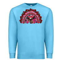 Ocean Blue valentine's day baby cow rainbow Premium Sweatshirt - RanaPortraitStore