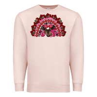 Pale Pink valentine's day baby cow rainbow Premium Sweatshirt - RanaPortraitStore