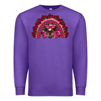 Purple valentine's day baby cow rainbow Premium Sweatshirt - RanaPortraitStore