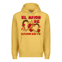 Antique Gold el amor se comparte with churros Premium Hoodie - AdoDesignShop