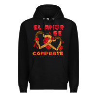 Black el amor se comparte with churros Premium Hoodie - AdoDesignShop