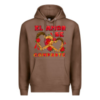 Chestnut el amor se comparte with churros Premium Hoodie - AdoDesignShop