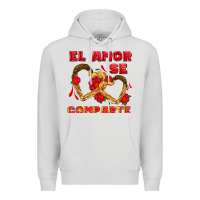 Dove Grey el amor se comparte with churros Premium Hoodie - AdoDesignShop