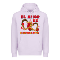 Lilac el amor se comparte with churros Premium Hoodie - AdoDesignShop
