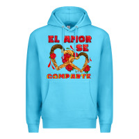 Ocean Blue el amor se comparte with churros Premium Hoodie - AdoDesignShop