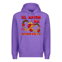 Purple el amor se comparte with churros Premium Hoodie - AdoDesignShop
