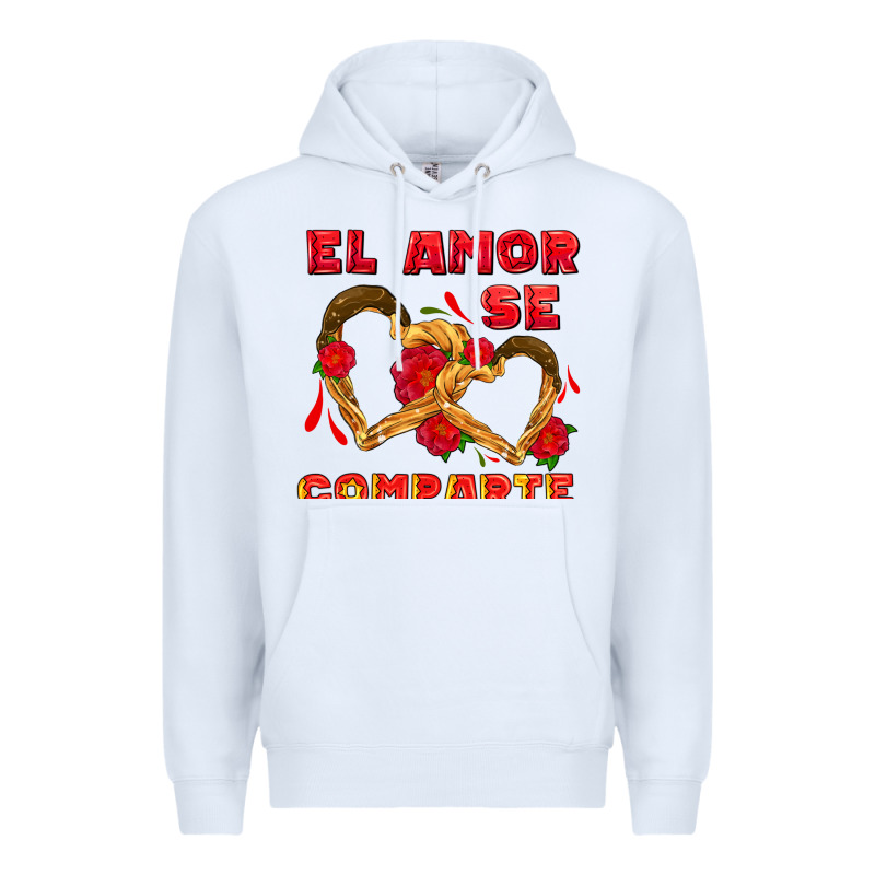 El Amor Se Comparte With Churros Premium Hoodie by AdoDesignShop | Teevron