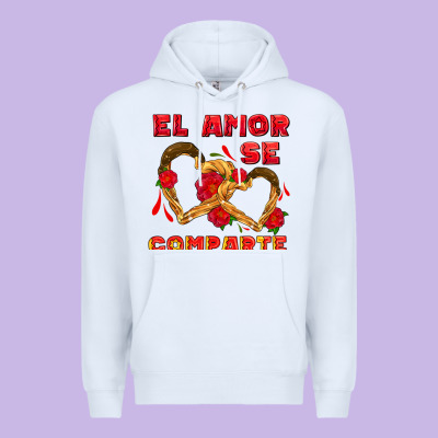 El Amor Se Comparte With Churros Premium Hoodie Designed By Adodesignshop